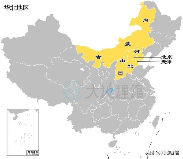 中国六大区域划分图-中国区域地图划分图  第2张